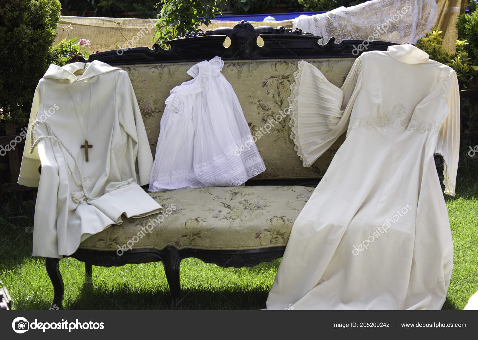 Old Nun Clothes Cures Traditional Christian Clothes Stock Photo