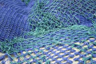 Denizde balık ağları ve halat, sanayi