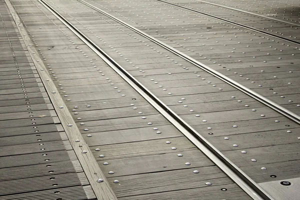 Железнодорожные Рельсы Железнодорожном Вокзале Транспорте Транспорте — стоковое фото
