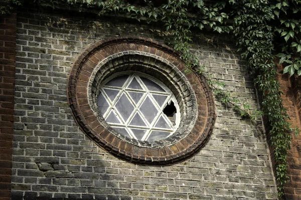Hvězda Okno David Staré Budově Náboženství Symbol — Stock fotografie