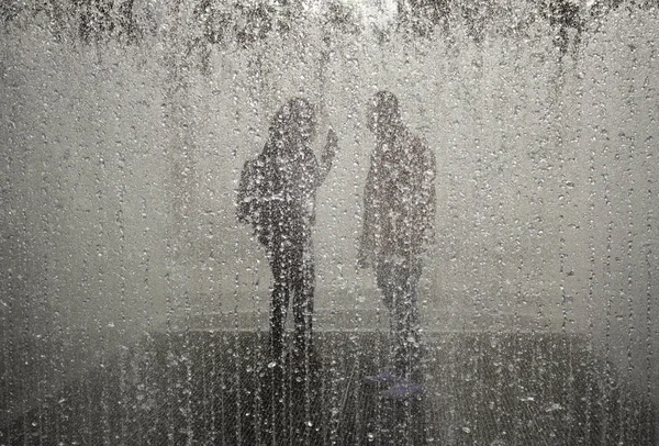 Water Fountain People Party Show — Stock Photo, Image