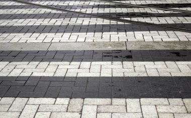 Zebra geçiş sokak, trafik işaret ve sembolleri