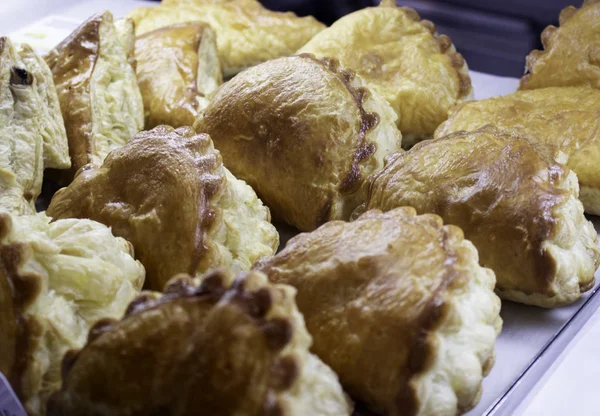 Buns Gefüllt Mit Schokolade Detail Des Geschäfts Dessert — Stockfoto