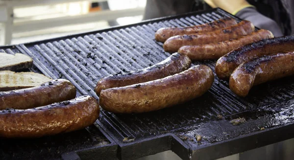 Restaurant Fried Sausage Artisan Food Meat — Stock Photo, Image