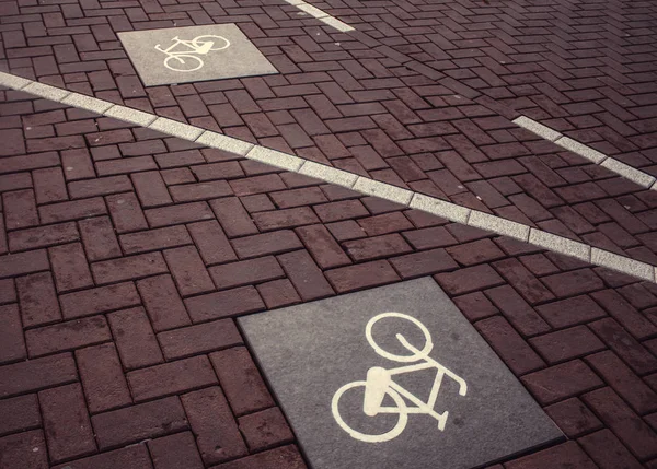 阿姆斯特丹的自行车停放 交通细节 运动与健康 — 图库照片