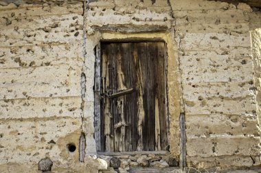 Eski ahşap kapı kilidi, inşaat.