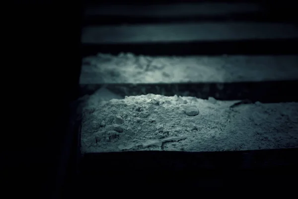 工业厂房 水泥建设中的石膏粉 — 图库照片