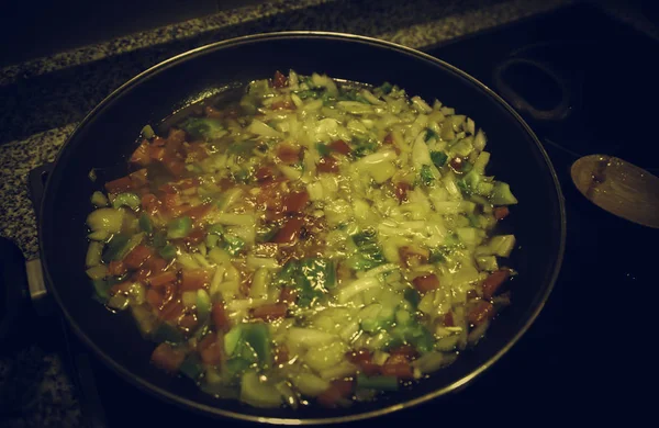 Vegetables Frying Pan Vegetarian Food — Stock Photo, Image