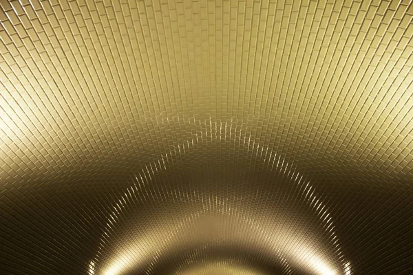 Tunnel Métro Avec Éclairage Hall Carrelé Construction — Photo
