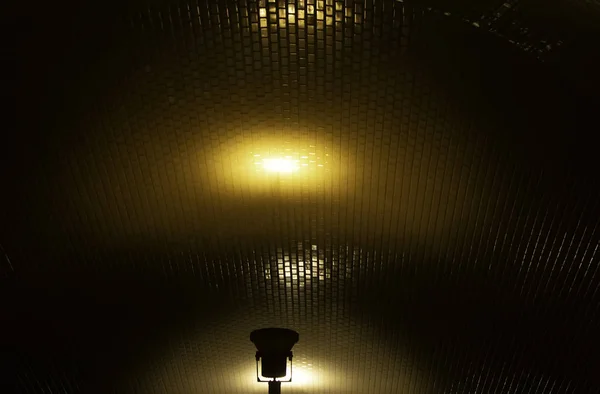 Metro tunnel with lighting, tiled hall, construction