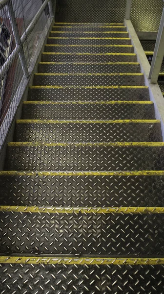 Industrial Metal Stairs Factory Interior Textures Backgrounds — Stock Photo, Image