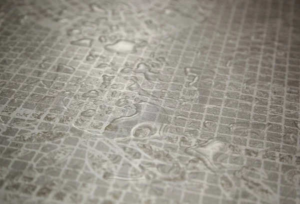 Meja Dengan Tetes Hujan Hujan Tekstur — Stok Foto