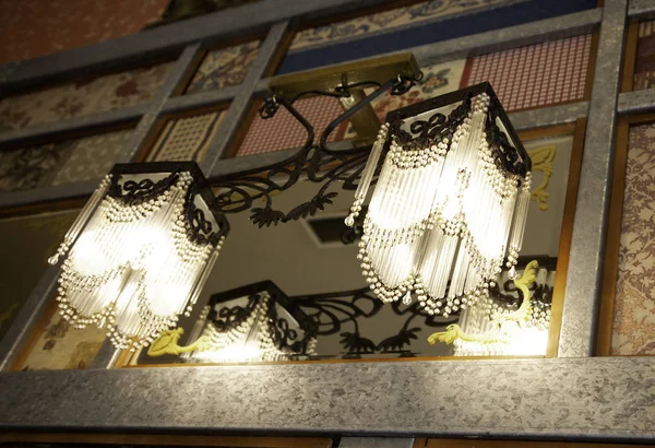 Elegante Lampen Verlicht Woonkamer Decoratie Interieurs — Stockfoto