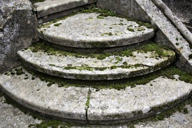 Moss, inşaat ve mimari taş merdiven