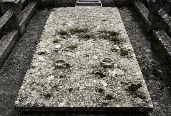 Cemetery with tombs in spain, religious symbol