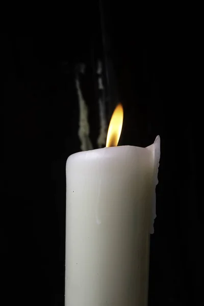 Kaarsen verlicht lourdes — Stockfoto