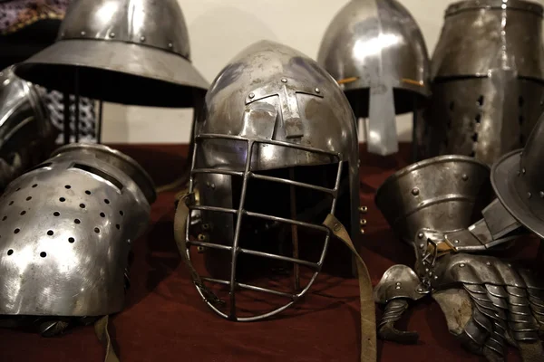 Medieval helmets armor — 스톡 사진