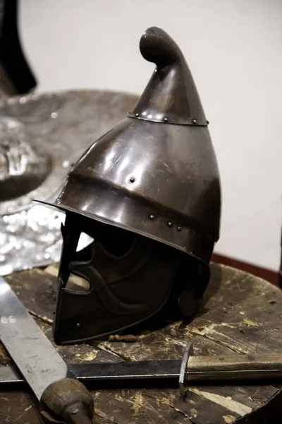 Medieval helmets armor — 스톡 사진