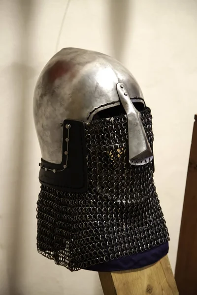 Medieval helmets armor — Stock Photo, Image