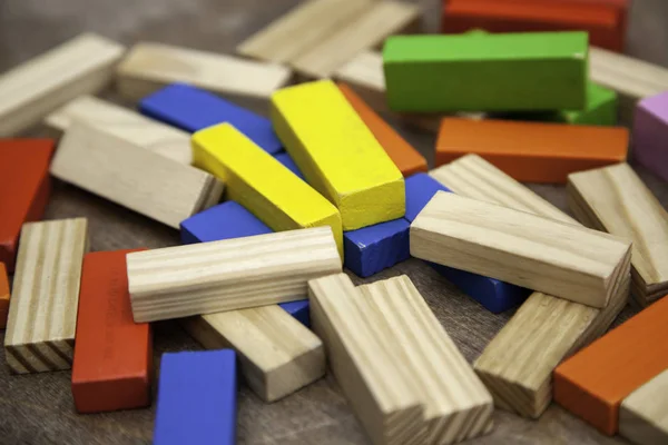 Wooden pieces puzzle — Stock Photo, Image