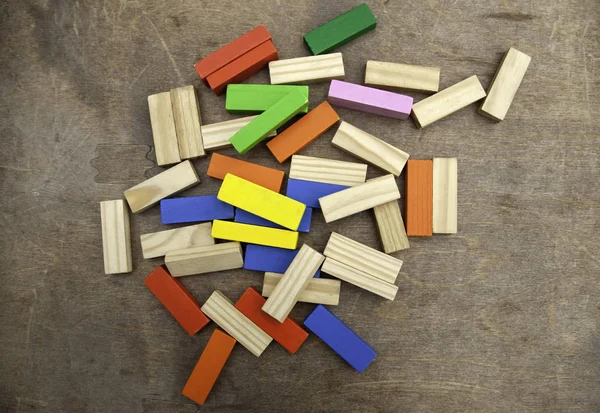 Wooden pieces puzzle — Stock Photo, Image