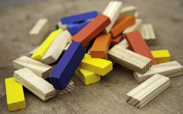 Pezzi di legno puzzle — Foto Stock