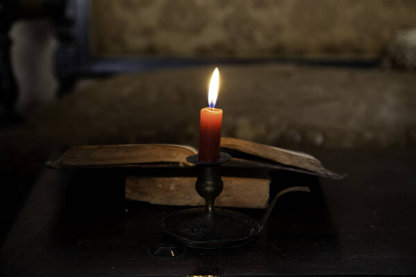 Altar with candle