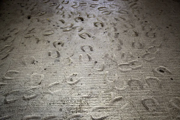 Horseshoe footprint — Stock Photo, Image