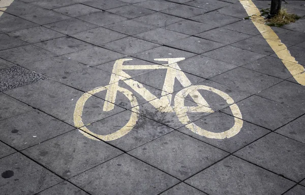 Bicicleta sinal de estacionamento — Fotografia de Stock