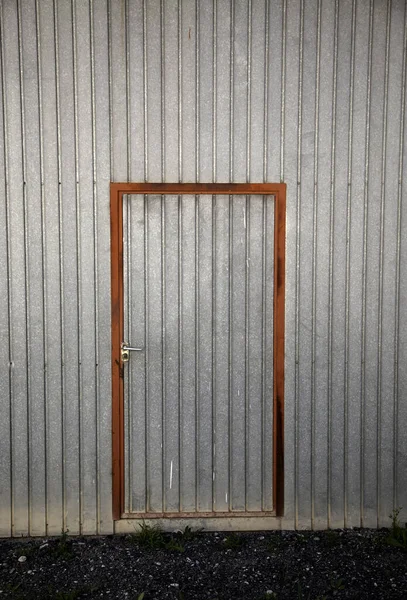 Металеві Двері Промисловість Будівництво Архітектура Текстура — стокове фото
