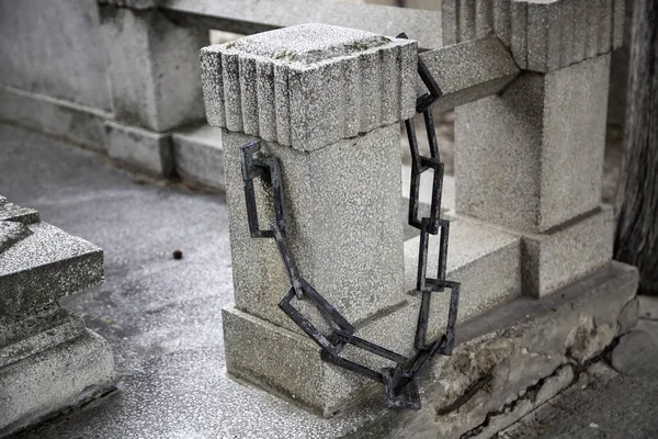 Rusty Iron Chain Industrial Factory Construction Architecture — Stock Photo, Image