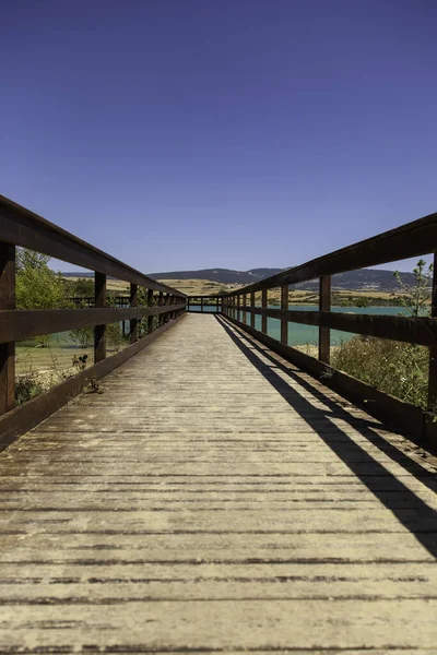 Holzbrücke Der Karibik Heilwasser Und Naturlandschaft — Stockfoto