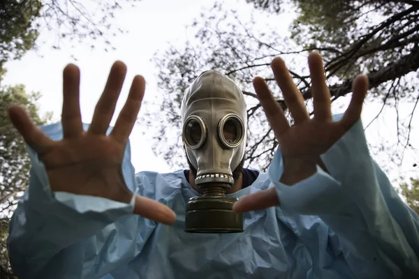 Personalul Medical Costum Covid Detalii Despre Pandemia Mondială Siguranță Sănătate — Fotografie, imagine de stoc