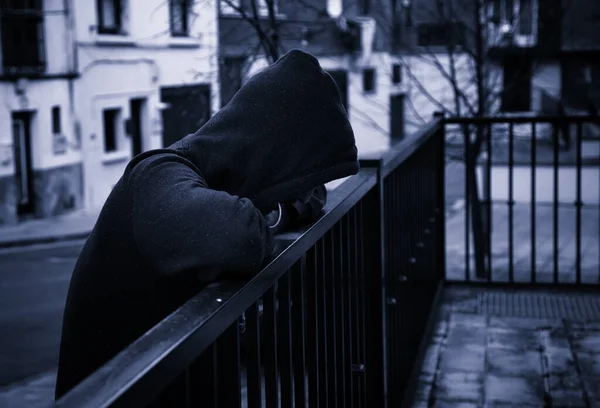 Homem Rua Gangue Delinquência Drogas Violência — Fotografia de Stock
