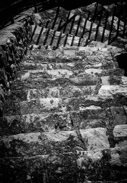 Escaleras Piedra Ciudad Detalles Arquitectónicos — Foto de Stock