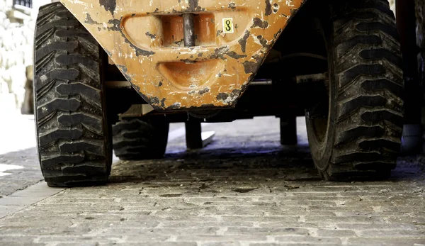 Agricultura Ruedas Tractoras Vehículo Transporte Cultivo — Foto de Stock