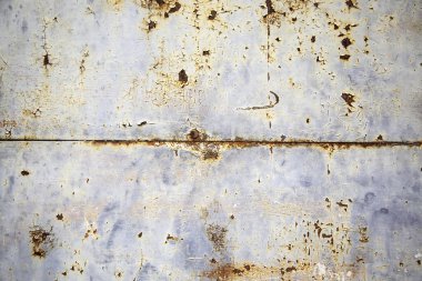 Metal duvarda pas dokusu, aşındırıcı metal, endüstriyel arka planlar.
