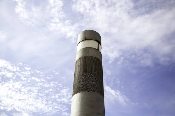 Chaminé Industrial Fabrica Ambiente Poluição Indústria Energia — Fotografia de Stock