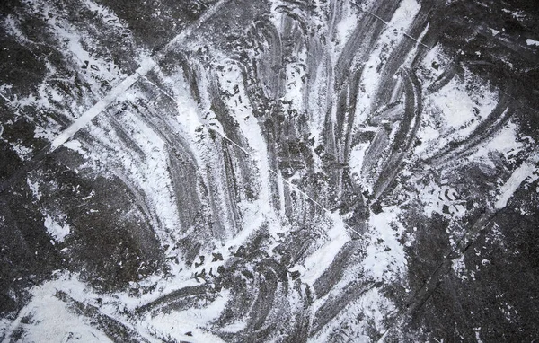 洒在地上的面粉 食物和服装 质地和背景 — 图库照片