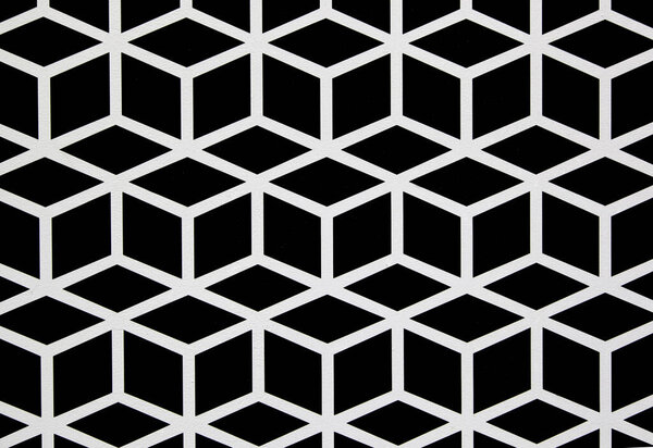 Three-dimensional rhombus wall, symmetrical pattern, decoration and texture