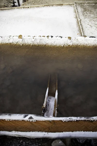 Sůl Slané Vodě Výroba Průmysl Nutriční Vlastnosti — Stock fotografie