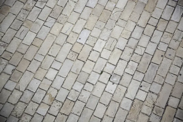 Pflastersteine Auf Dem Boden Detail Der Fußgängerzone — Stockfoto