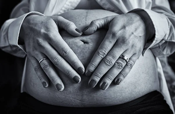 Zwangere Vrouw Relaties Familie Geboorte — Stockfoto