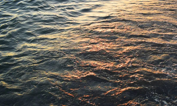 Agua Mar Oscura Atardecer — Foto de Stock