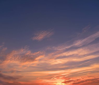 parlak renkli yaz günbatımı