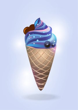 bir waffle fincan uzay pastası