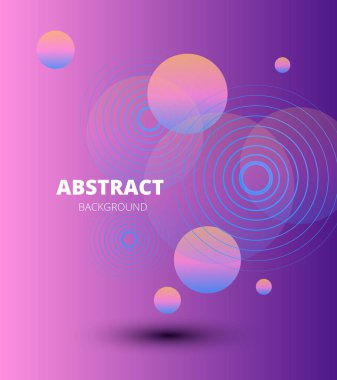 parlak mor arkaplan yüzen dairelerle