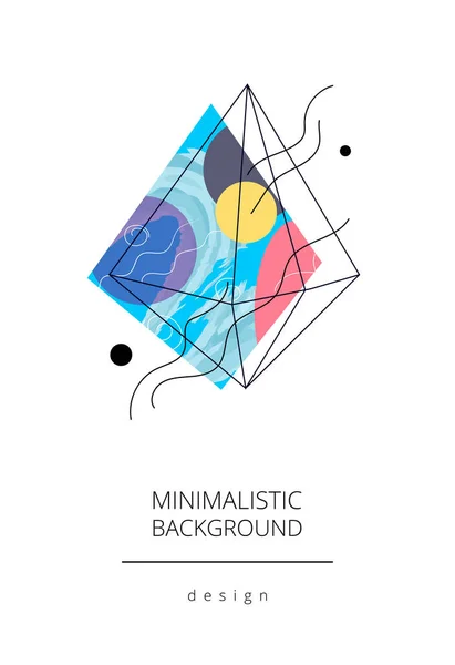 Vecteur Plat Minimaliste Avec Fond Blanc Abstraction Géométrique Dessinée — Image vectorielle