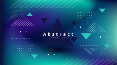 Farklı üçgenlere sahip çok renkli vektör arkaplanı