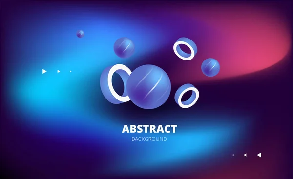 Stilvoller Vektorhintergrund Mit Farbblitzen Und Volumetrischen Geometrischen Formen — Stockvektor